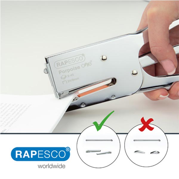 Rapesco Телбод Porpoise One, тип клещи, с включени 1000 телчета 24/8 mm - Image 5
