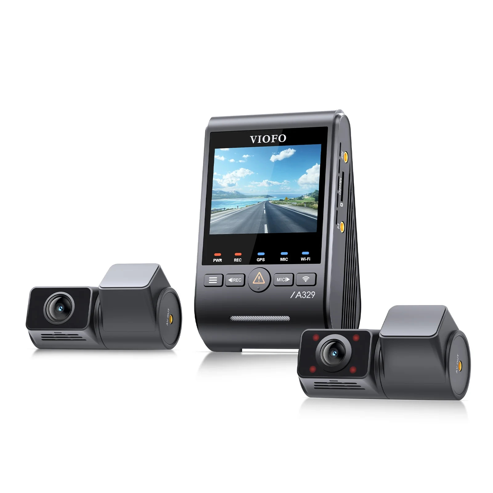 VIOFO Видеорегистратор Dash Cam A329S 3 Channel - 4K