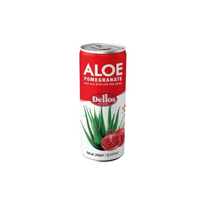 Безалкохолна напитка Dellos Алое и Нар с парченца Алое