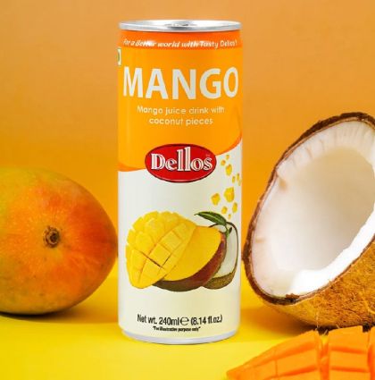 Безалкохолна напитка Dellos Манго с парченца Кокос