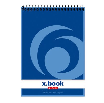Бележник Herlitz X-book Меки сини корици със спирала