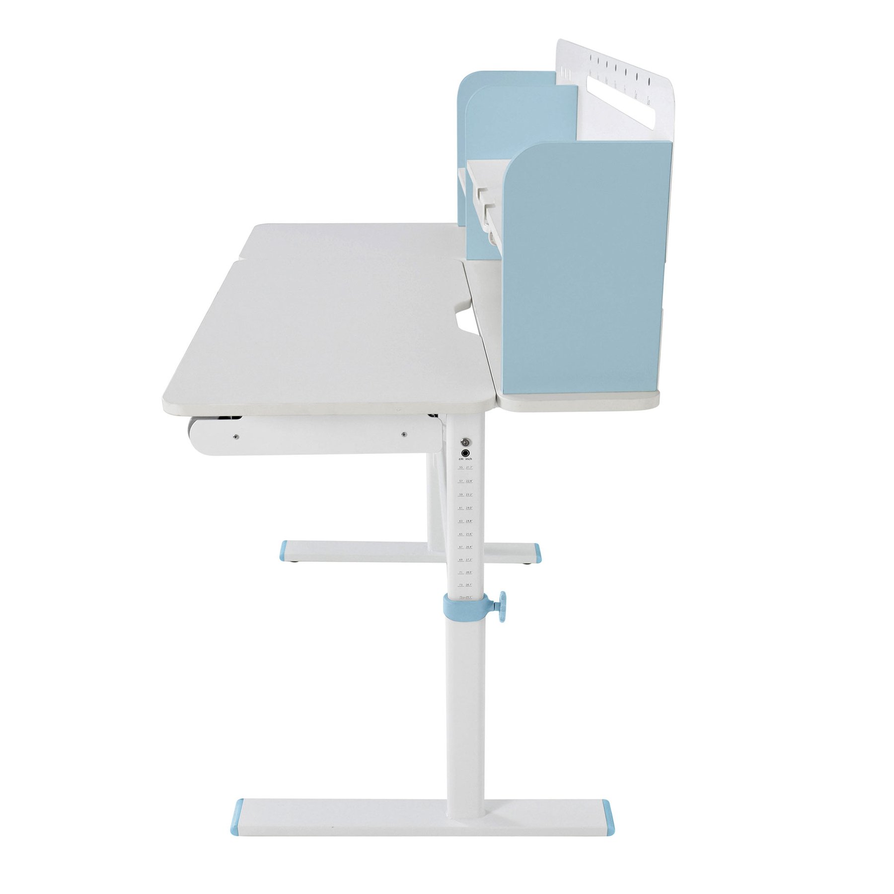 Бюро RFG с регулируема височина Ergo Light 1003A, MDF плот, метални крака, синьо - Image 15