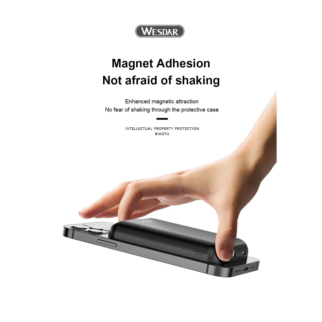 Външна батерия Wesdar S293, 5000 mAh, черна - Image 5