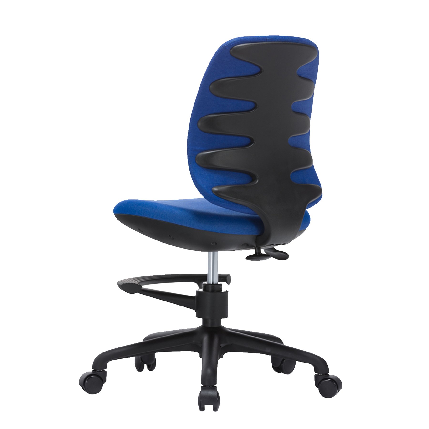 Детски стол RFG Candy Foot Black, дамаска, синя седалка, синя облегалка - Image 5