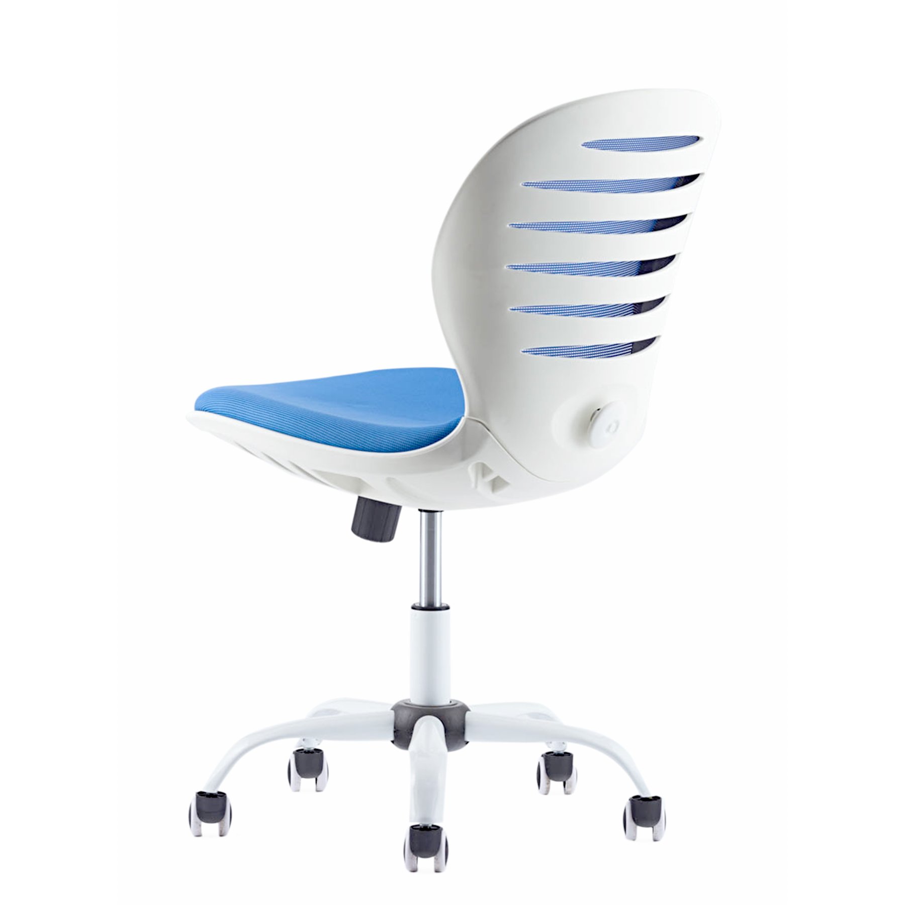 Детски стол RFG Flexy White, дамаска и меш, синя седалка, синя облегалка - Image 7