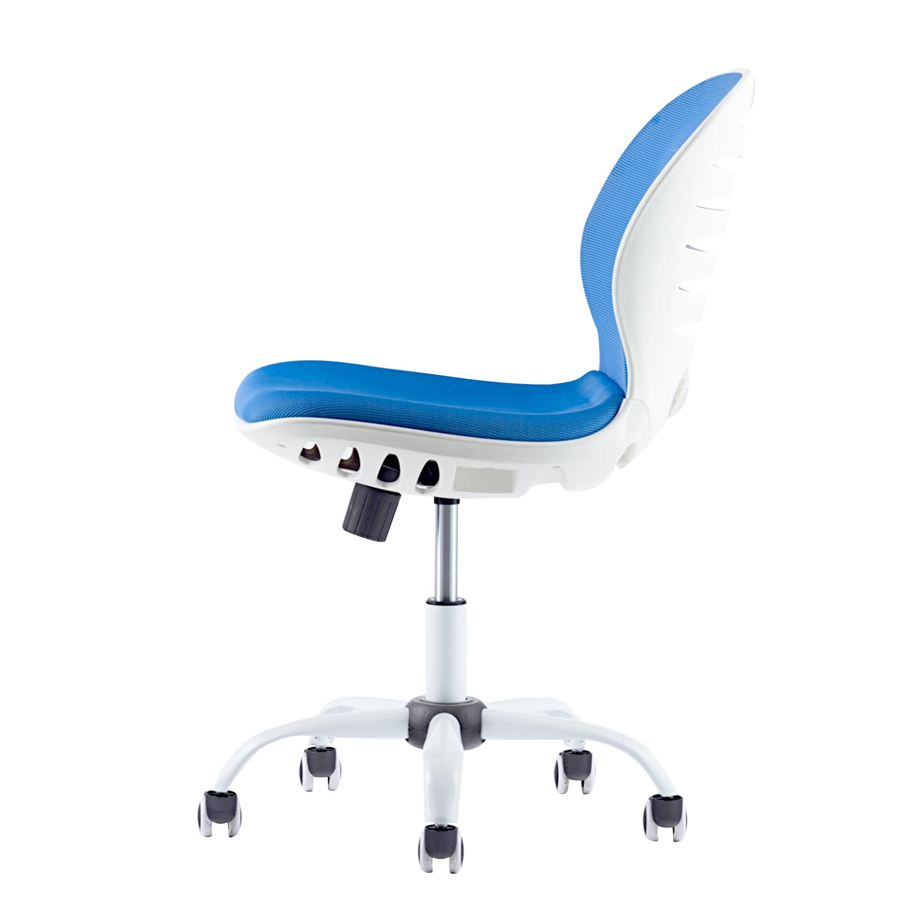 Детски стол RFG Flexy White, дамаска и меш, синя седалка, синя облегалка - Image 8