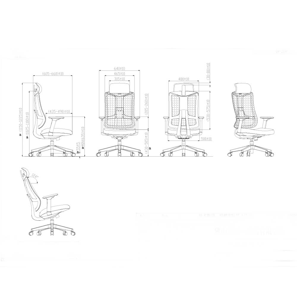 Ергономичен стол RFG Tech@Vision, дамаска и меш, Synchronous механизъм, до 130 kg, черен - Image 7