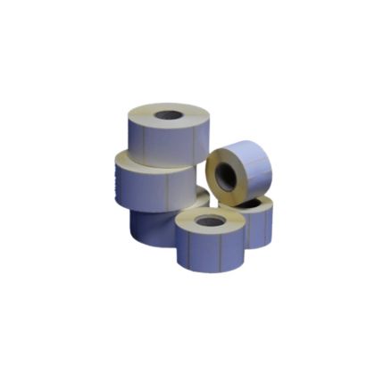 Етикети 58x43 mm на шпула Ф40 mm 1500 бр. Бял