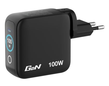 Зарядно устройство Verbatim Mini GaN Charger 100W with Display