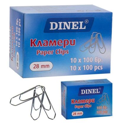 Кламери Dinel Никелирани 28 mm