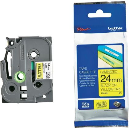 Консуматив Brother TZe-651 Tape Black on Yellow