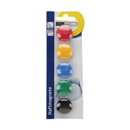 Магнити Office Point Ф30 mm 5 бр. в блистер
