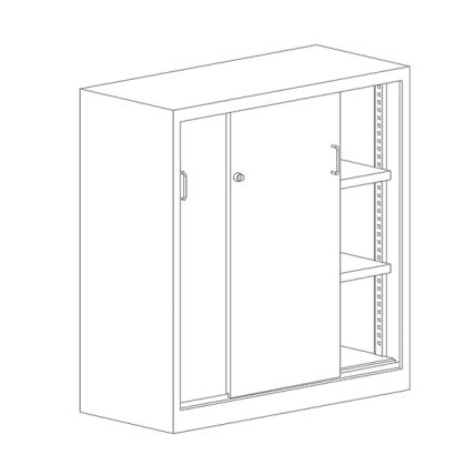 Метален шкаф Malow Office Locker SBM 112 С два рафта