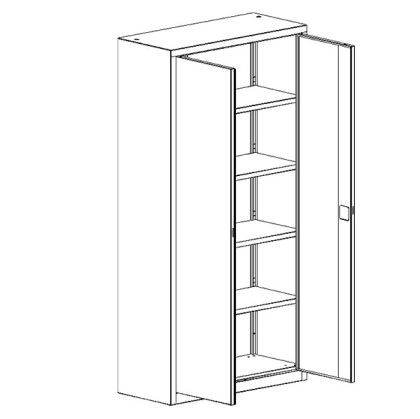 Метален шкаф Malow Office Locker SBM 202 С четири рафта
