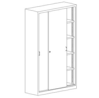 Метален шкаф Malow Office Locker SBM 222 С четири рафта