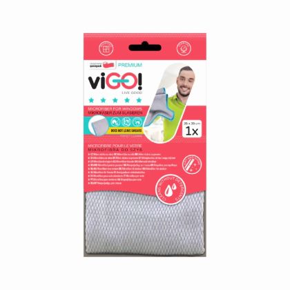 Микрофибърна кърпа viGO! За стъклени повърхности