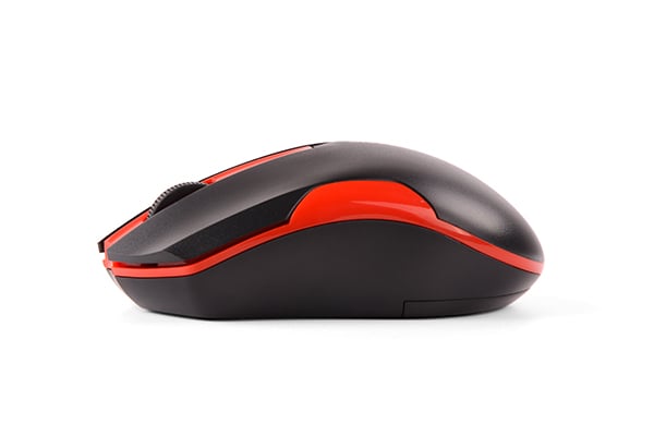 Мишка A4Tech V-Track G3-200N, безжична, AA, черно-червена - Image 5