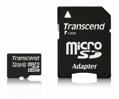 Памет Transcend 32GB micro SDHC (with adapter