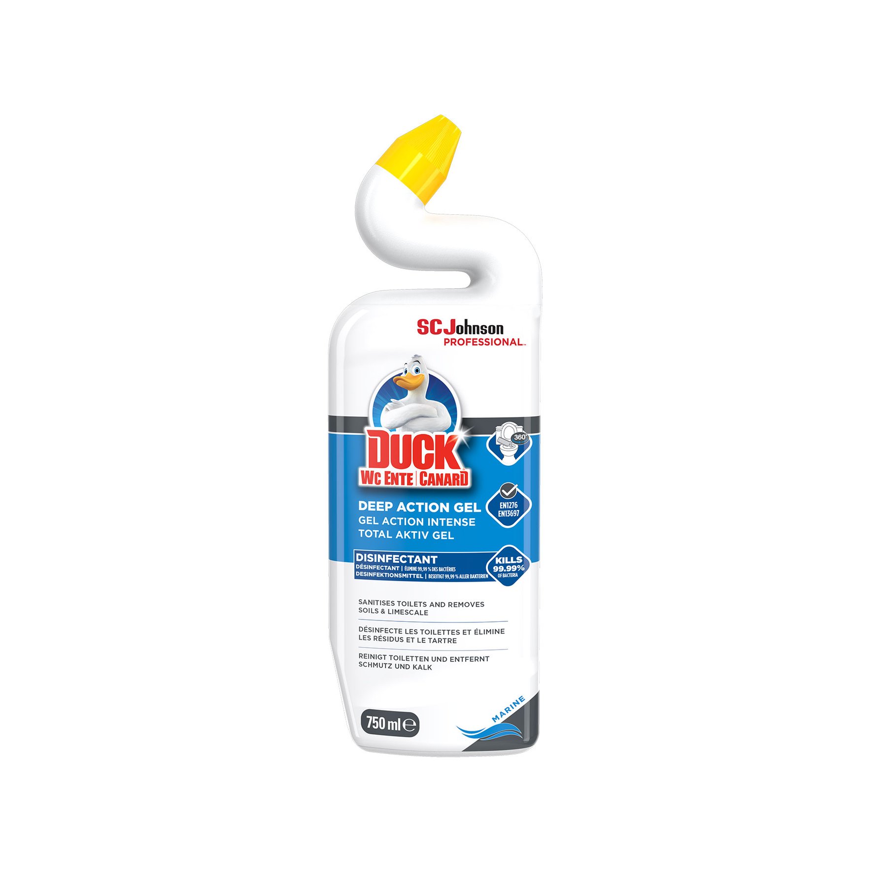 Препарат за почистване на тоалетна Duck Total Aktiv Gel Marine