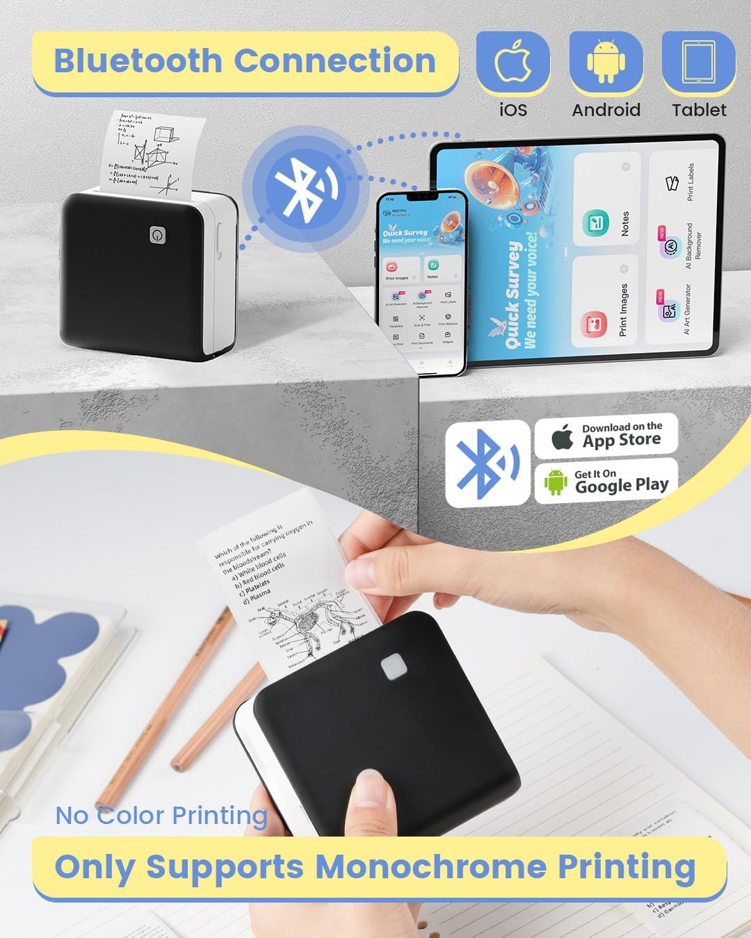 Принтер Phomemo M02 PRO-BK, преносим, мини, без мастило, максимална широчина на етикета 53 mm, черен - Image 7