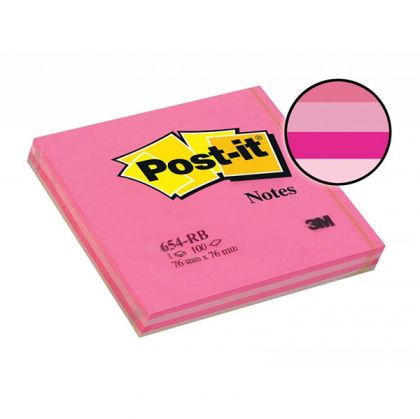 Самозалепващи листчета 3M Post-it 654 Retro Bright 76х76 mm