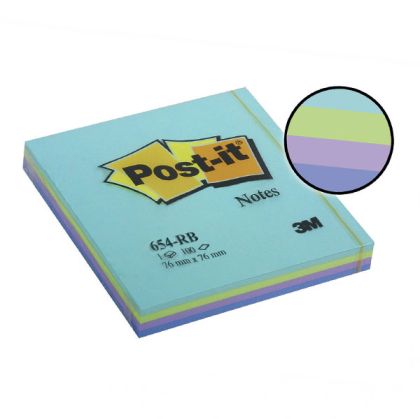Самозалепващи листчета 3M Post-it 654 Retro Bright 76х76 mm