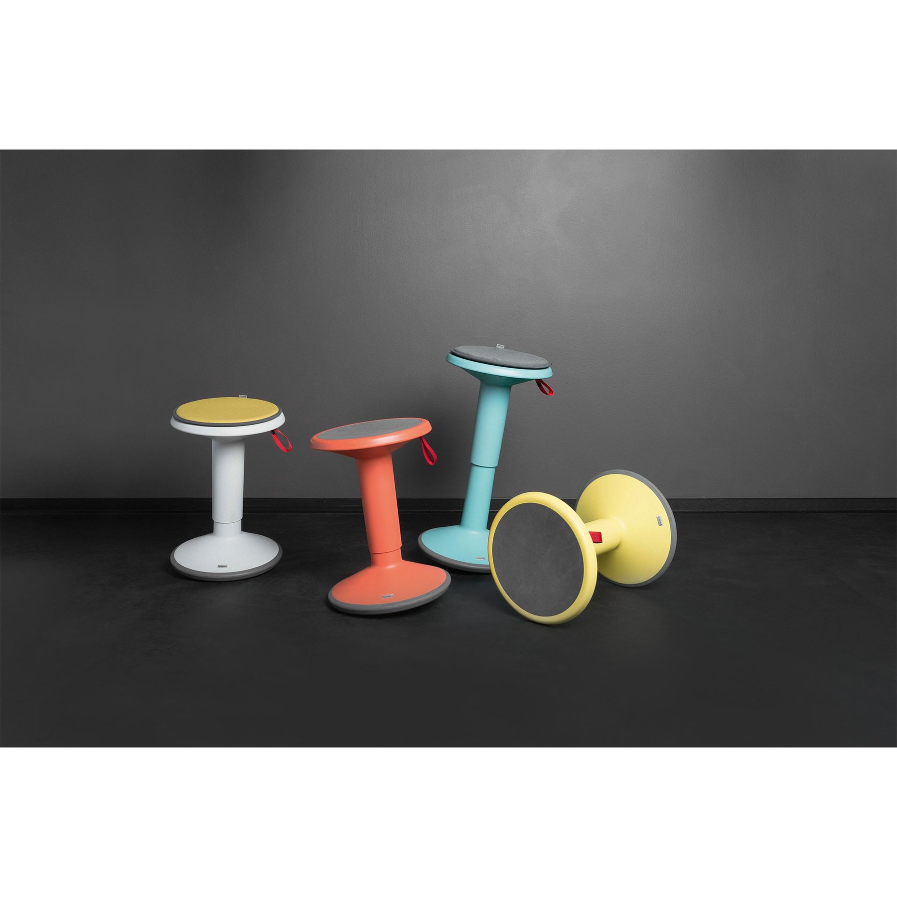 Табуретка Interstuhl Up 100U, кръгла, червена - Image 7