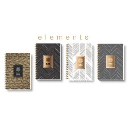 Тетрадка Black&White Elements Ламинирани корици