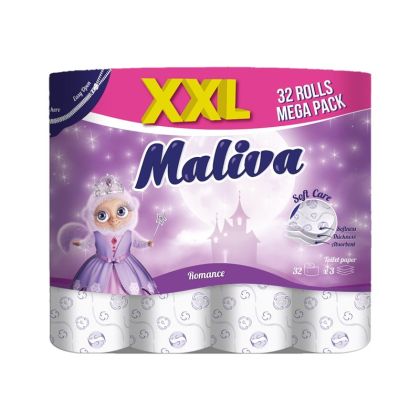 Тоалетна хартия Maliva 100% целулоза
