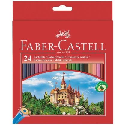 Цветни моливи Faber-Castell Castle Шестоъгълни