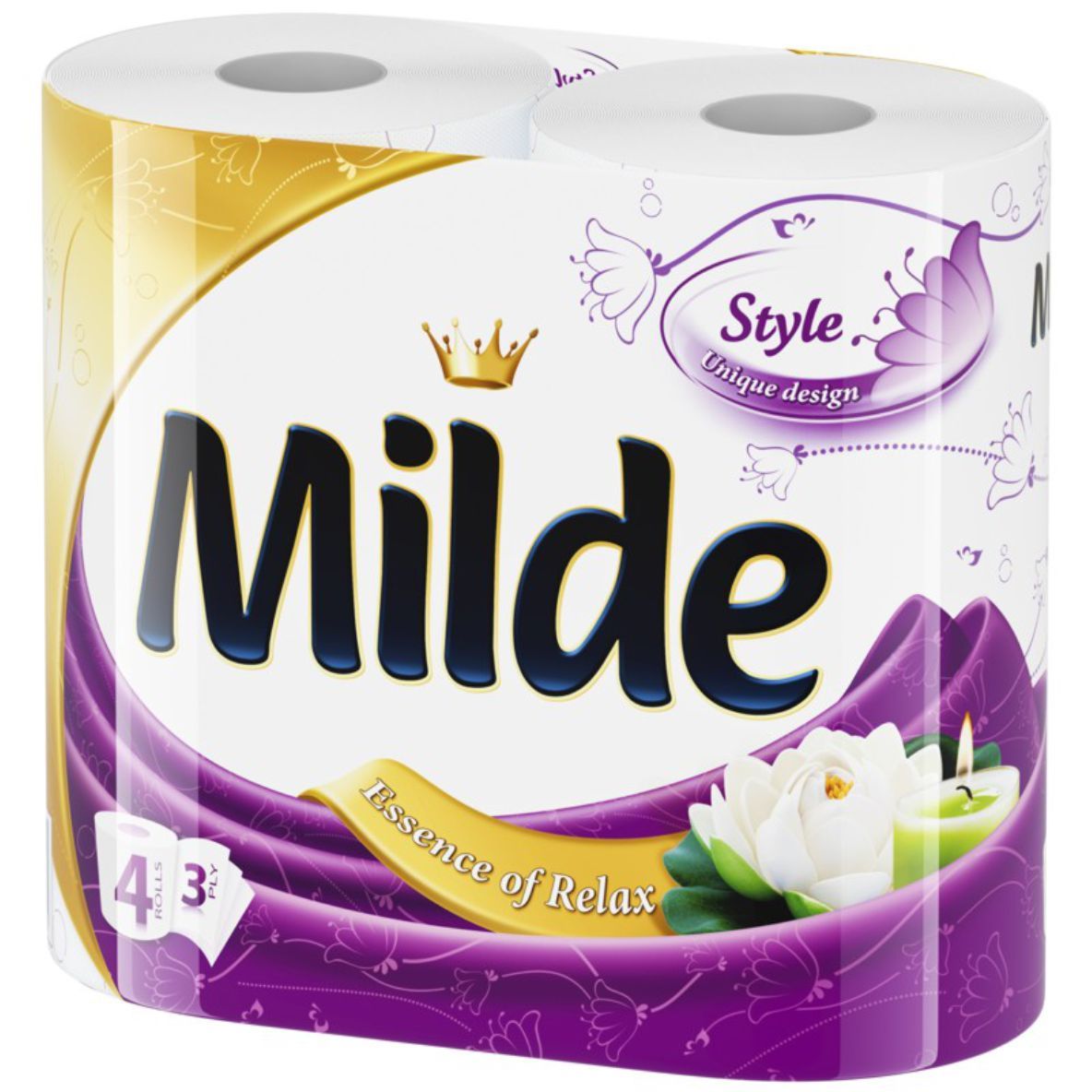 Тоалетна хартия Milde Лилава 4 броя