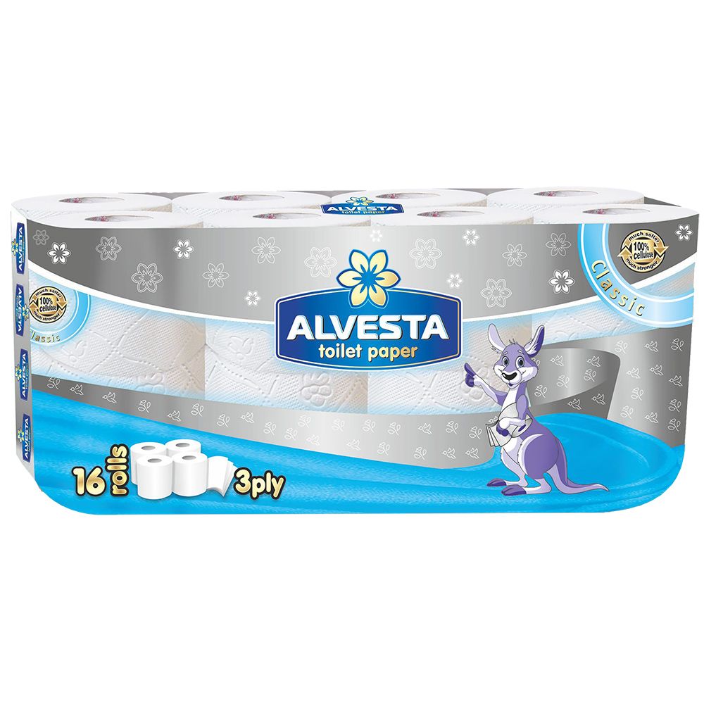 Тоалетна хартия Alvesta Класик 3пл оп16