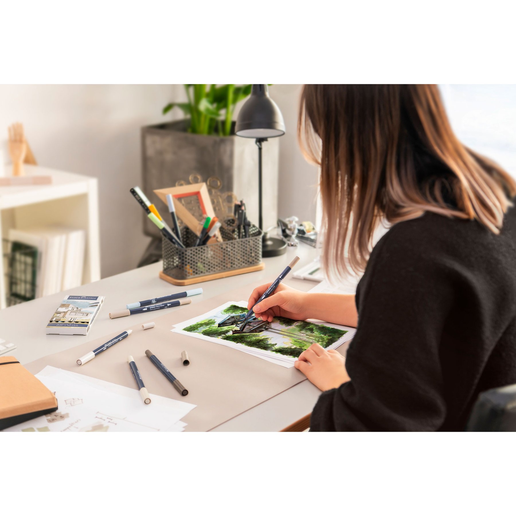 Faber-Castell Маркер Goldfaber Sketch - Arhitect, 6 броя - Image 5