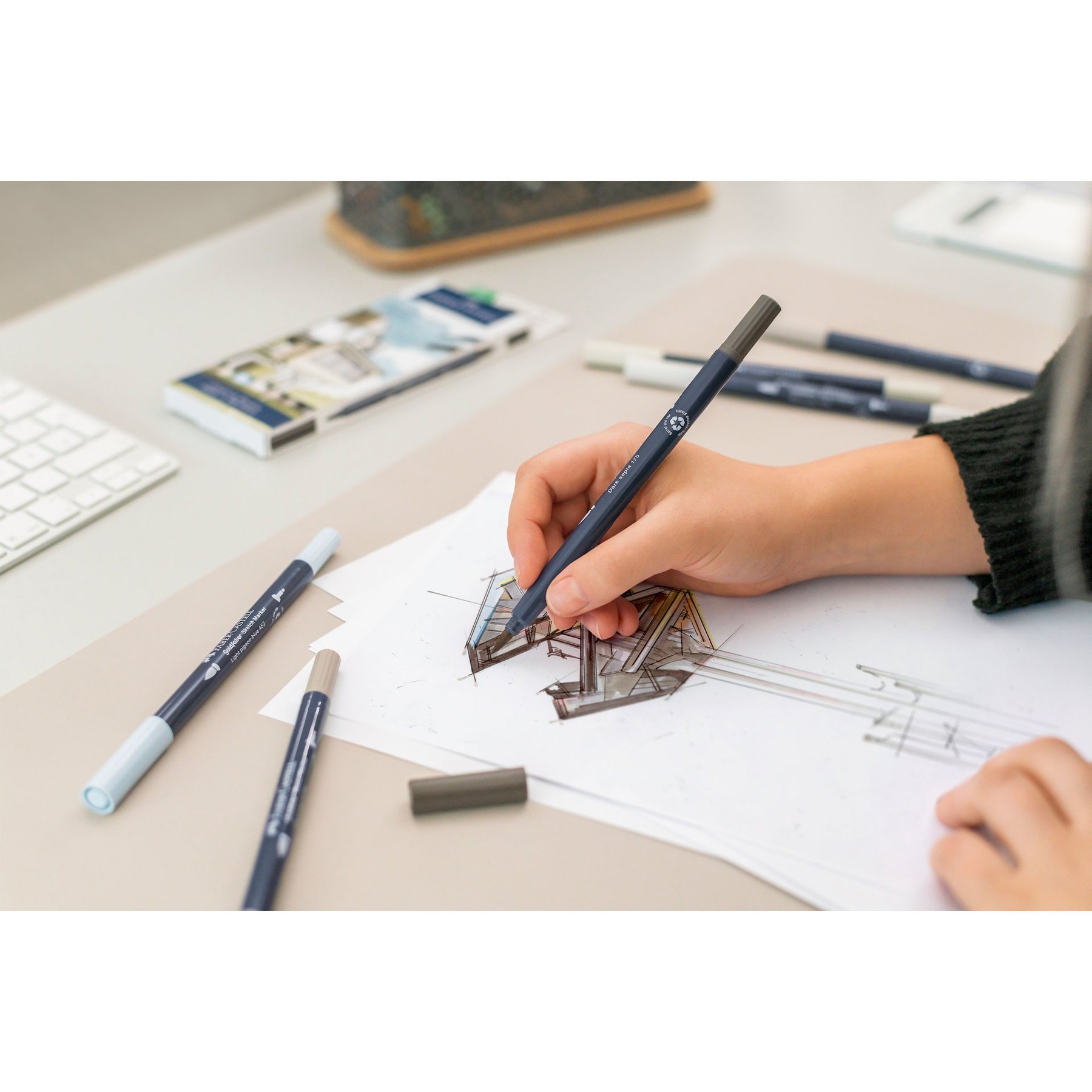 Faber-Castell Маркер Goldfaber Sketch - Arhitect, 6 броя - Image 8
