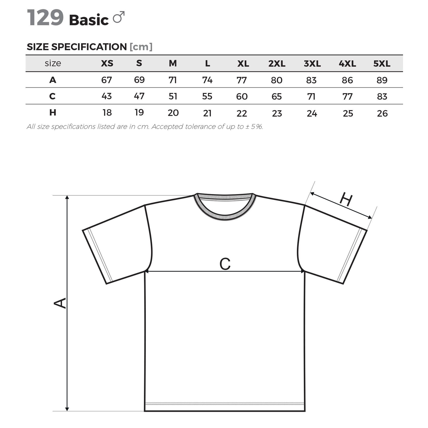 Malfini Мъжка тениска Basic 129, размер S, светлосиня - Image 4