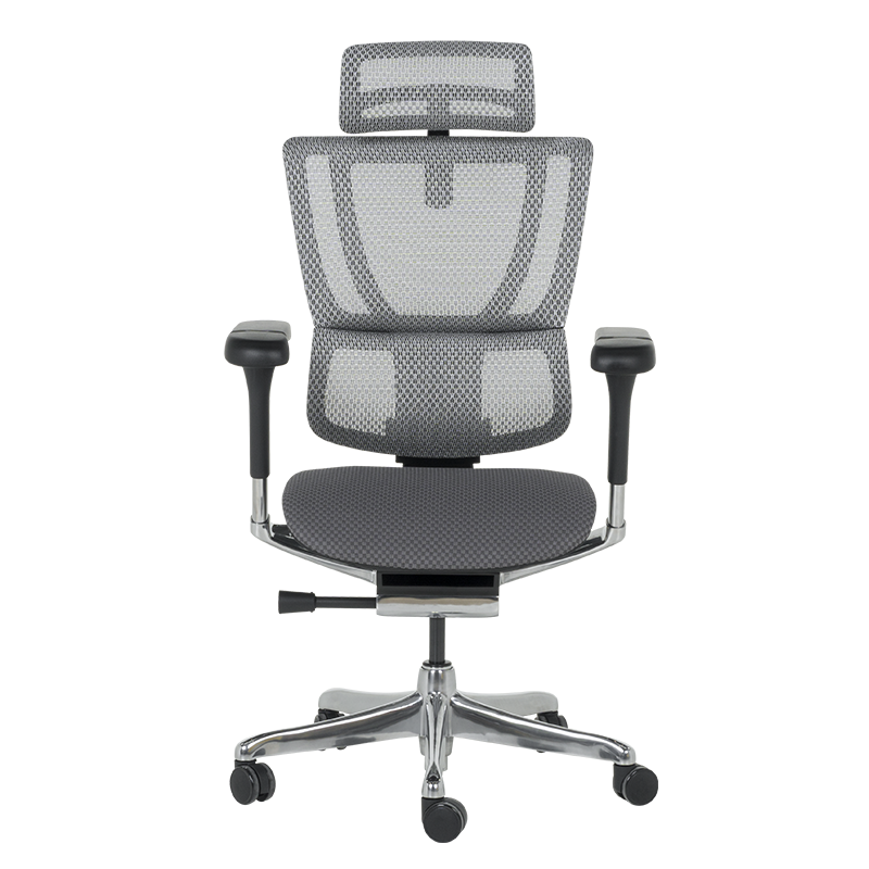 Ергономичен стол ERGOHUMAN IOO ELITE 2 - черна рамка - сив - Image 3