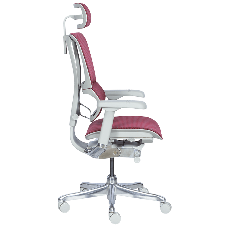 Ергономичен стол ERGOHUMAN IOO ELITE 2 - сива рамка - червен - Image 5