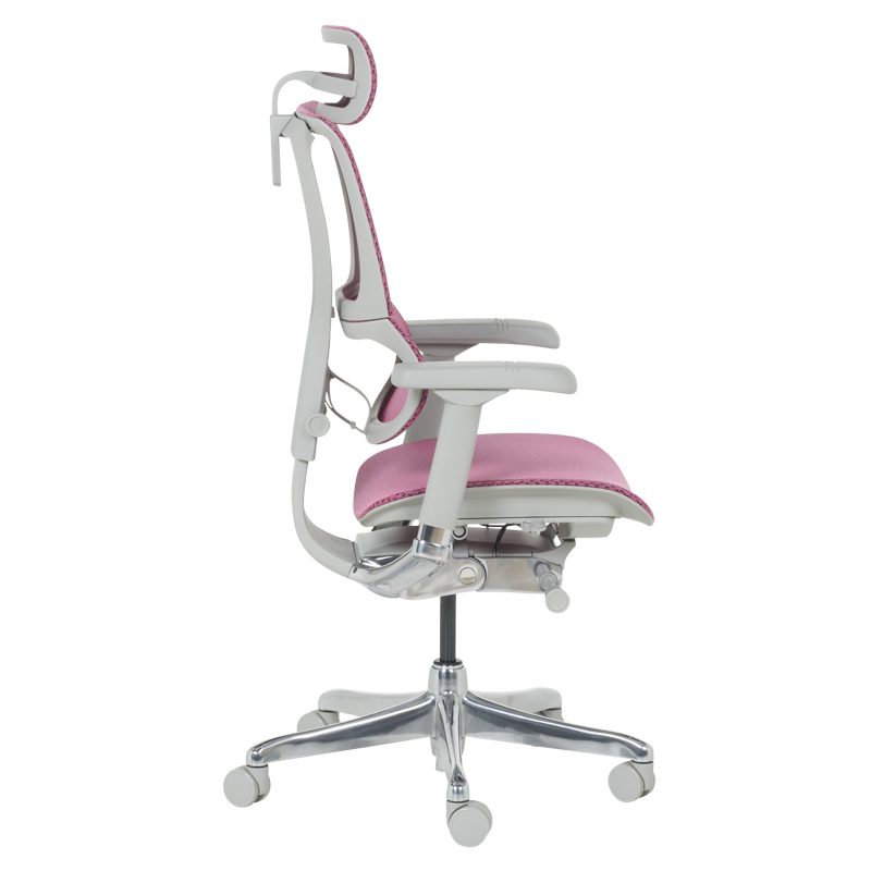 Ергономичен стол ERGOHUMAN IOO ELITE 2 - сива рамка - розов - Image 5