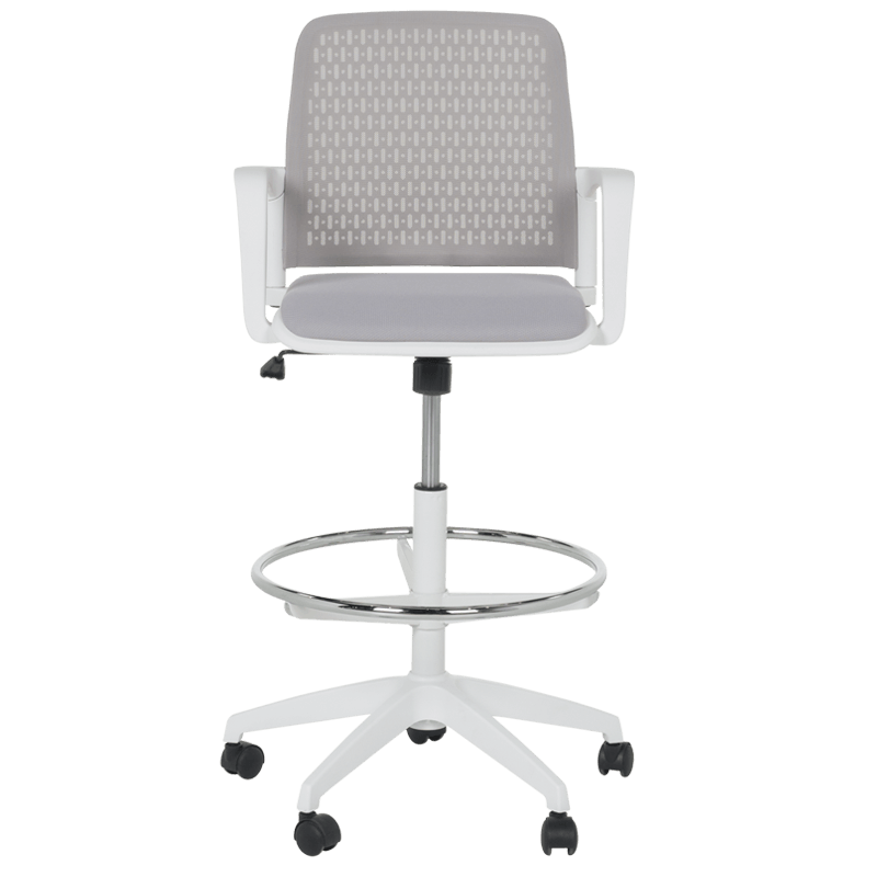 Работен офис стол Carmen 7556 W - светлосив - Image 2