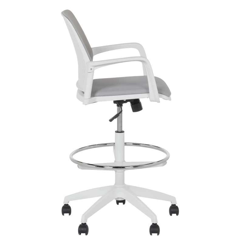 Работен офис стол Carmen 7556 W - светлосив - Image 4