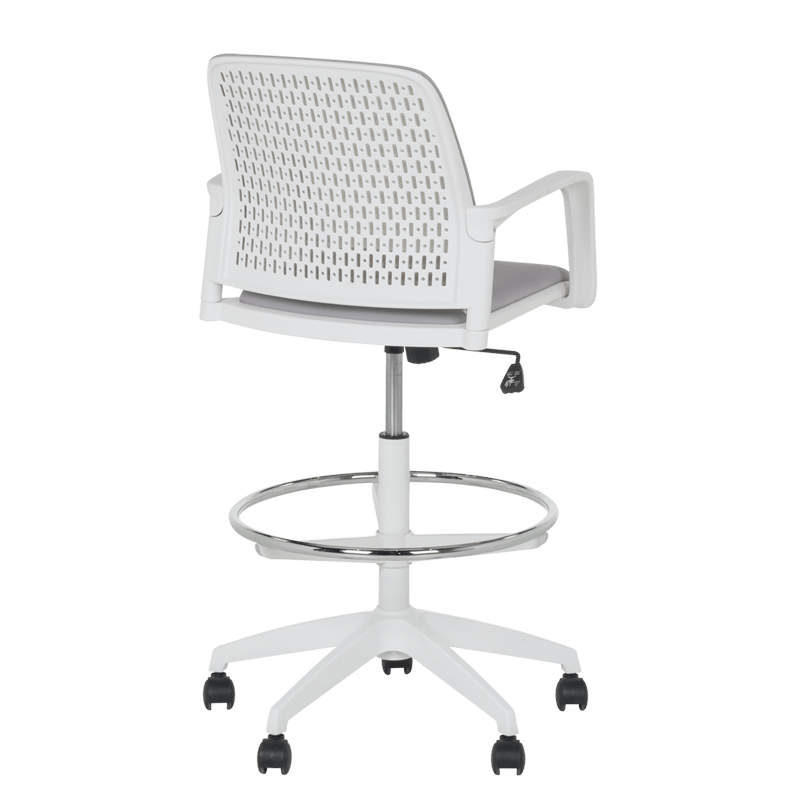 Работен офис стол Carmen 7556 W - светлосив - Image 5