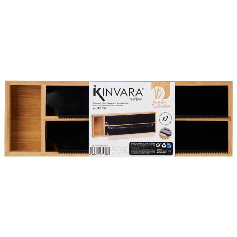 Диспенсър за домакинско фолио Kinvara, двоен, бамбук - Image 4