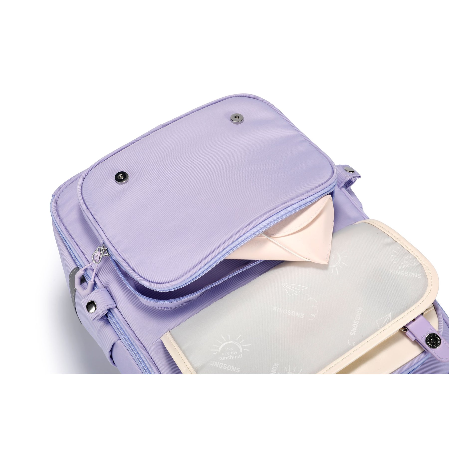 Раница Kingsons Safeback Junior, ученическа, лилава - Image 12